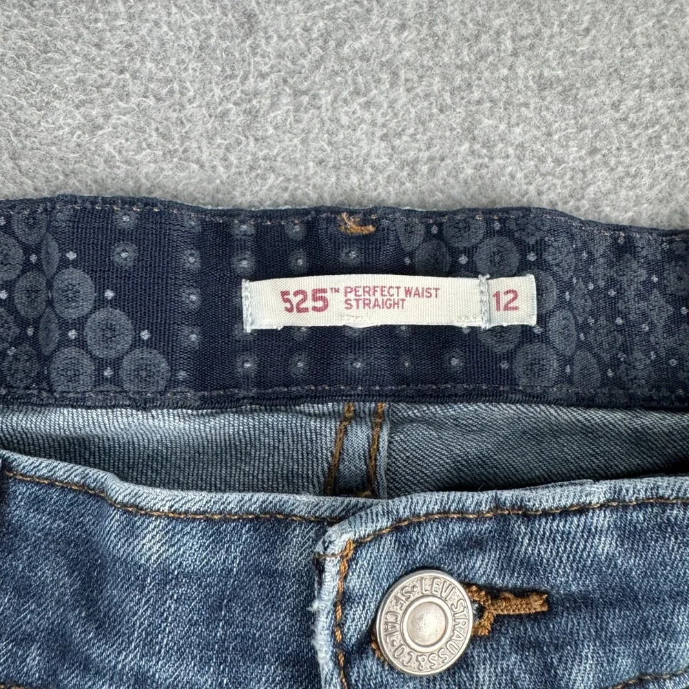 Levi's Jeans Womens 12 525 Perfect Waist Straight Blue Denim 15564-0028